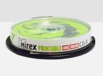 CD-R 48X MIREX PRINTABLE (10 шт)