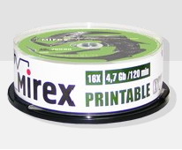 DVD-R 16X MIREX PRINTABLE