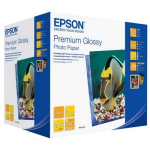 Фотобумага Epson Premium Glossy Photo Paper. Формат А4, 10 x 15, 13 x 18, 100 мм x 10 м