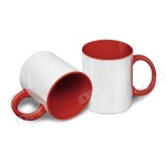 Кружка белая, 
красная внутри
и красной ручкой под сублимацию