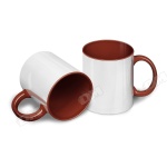 Кружка белая,
темно-красная внутри
с темно-красной ручкой под сублимацию