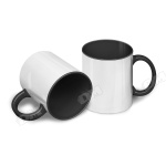 Кружка белая, 
черная внутри
с черной ручкой под сублимацию