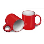 Кружка 
хамелеон красная
меняющая цвет под сублимацию