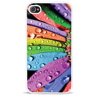 Чехол 2D для IPhone 4/4S, пластик (белый)