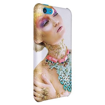 Пластиковый чехол 3D для iPhone 5C белый глянец