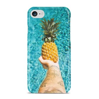 Чехол 3D для iPhone 7, пластик белый глянец