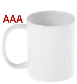 Кружка стандарт ААА, белая для сублимации