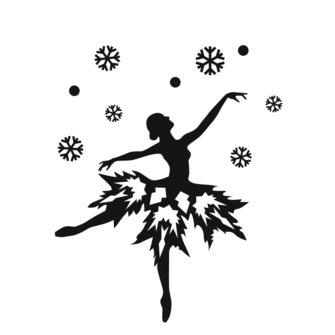 Макет для футболки "Балерина"