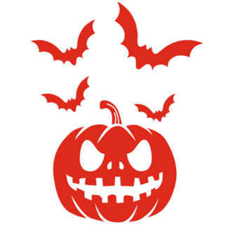 Макет для футболки "Злая тыква"