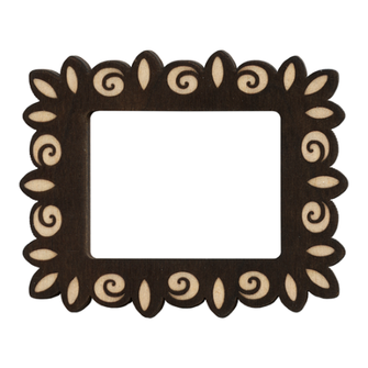 Фоторамка прямоугольная "Завитушки" (тёмное дерево)