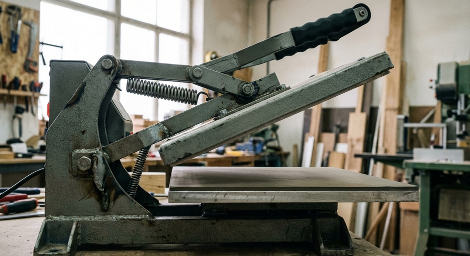 Стационарная база и подвижный термоэлемент устройства термопресс