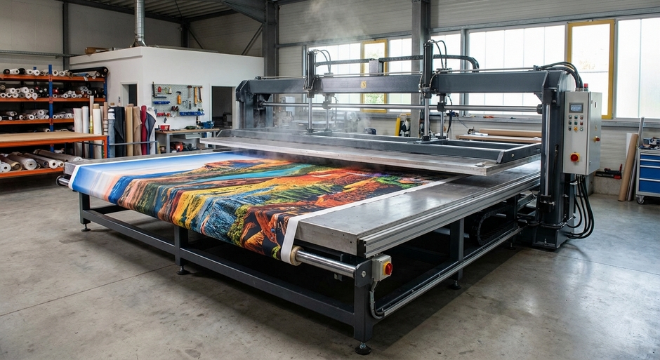 Планшетный термопресс для крупноформатной печати на текстиле