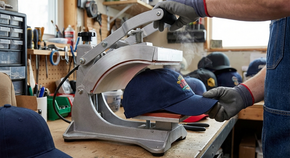 Термопресс для нанесения изображений на кепки и головные уборы