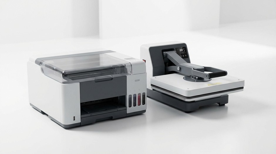 DTF-принтер и термопресс от компании Доходные Материалы для печати на ткани