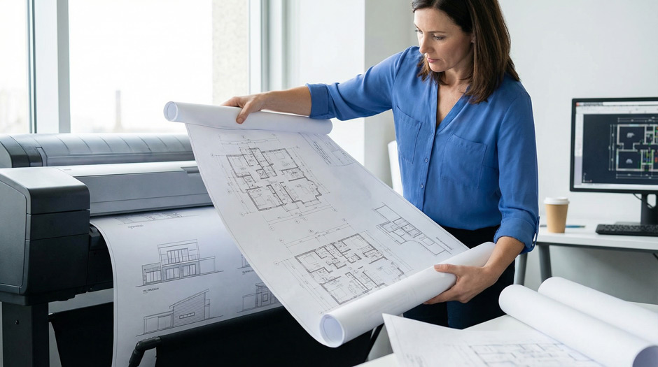 Печать архитектурных чертежей на плоттере