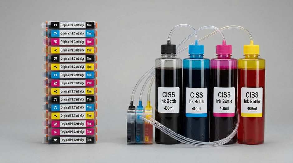 Сравнение объема чернил &mdash; оригинальные картриджи против СНПЧ экономия расходников для принтера