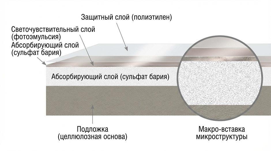 Многослойная структура фотобумаги